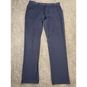 Rhone Commuter Pants Mens 36x31 Blue Microfiber Chino Slim Casual Travel